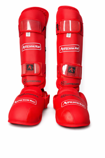 ساق‌بند و روپایی کاراته آراوازا  اورجینال مدل WKF Approved – حرفه‌ای و مناسب مسابقات رسمی