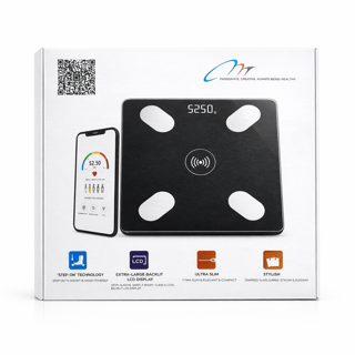 ترازوی دیجیتال هوشمند بلوتوثی تا ۱۸۰ کیلوگرم با نمایشگر LCD و آنالیز بدن کد 3626