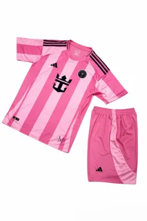 کیت اینتر میامی صورتی Adidas اورجینال| ست تیشرت و شورت Inter Miami Pink (سبک مسی)