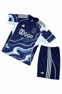 کیت سوم آژاکس Amsterdam Adidas سرمه‌ای طرح موجی فصل اورجینال 2023/2022| لباس سوم Ajax